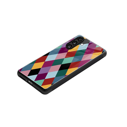 Diamond Palette stylish phone case for samsung galaxy m35 5g | glossy glass and slim fit