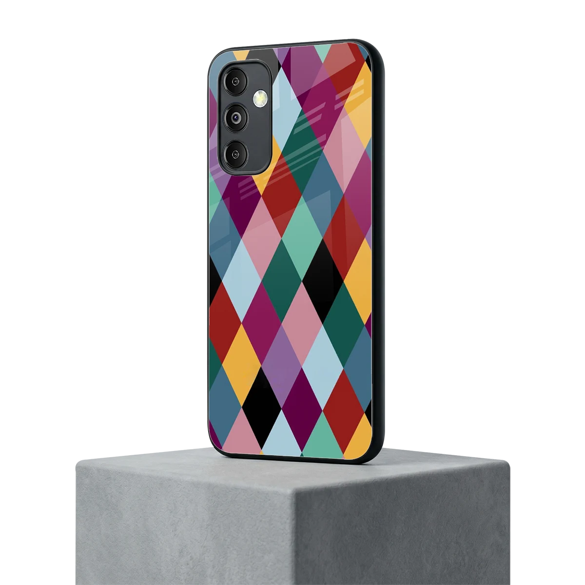 Diamond Palette samsung galaxy m14 5g mobile cover | shockproof glass phone case