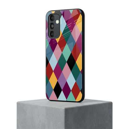 Diamond Palette samsung galaxy m14 5g mobile cover | shockproof glass phone case