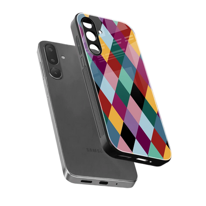 Diamond Palette sleek samsung galaxy m36 5g cover with tempered glass back and TPU edges