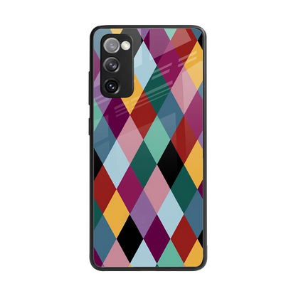 Diamond Palette back phone cover | glass case for samsung galaxy s20 fe