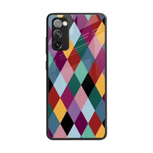 Diamond Palette back phone cover | glass case for samsung galaxy s20 fe