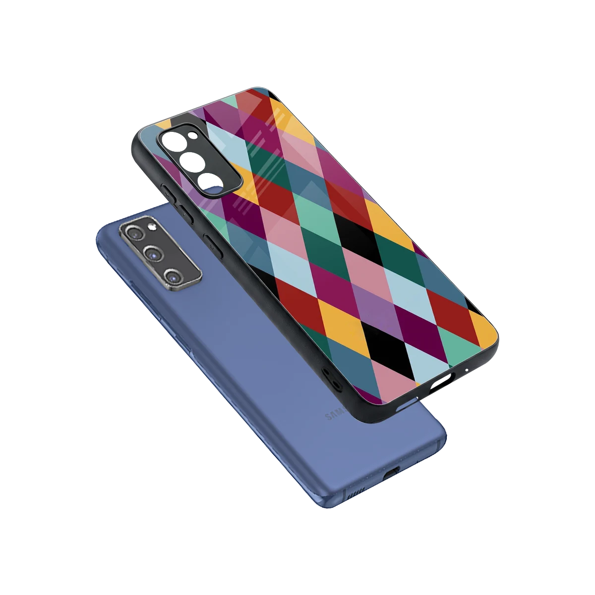 Diamond Palette sleek samsung galaxy s20 fe cover with tempered glass back and TPU edges