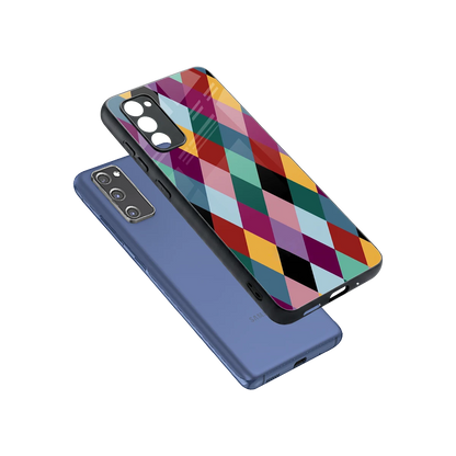 Diamond Palette sleek samsung galaxy s20 fe cover with tempered glass back and TPU edges