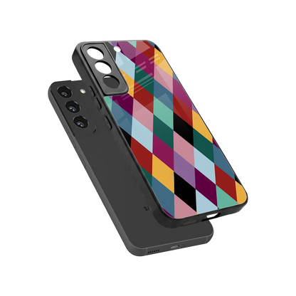 Diamond Palette sleek samsung galaxy s22 cover with tempered glass back and TPU edges
