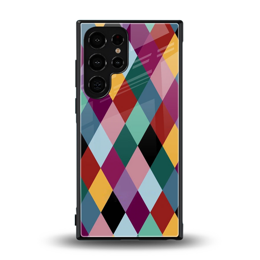 Diamond Palette back phone cover | glass case for samsung galaxy s24 ultra