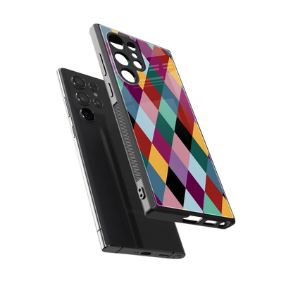 Diamond Palette sleek samsung galaxy s23 ultra cover with tempered glass back and TPU edges