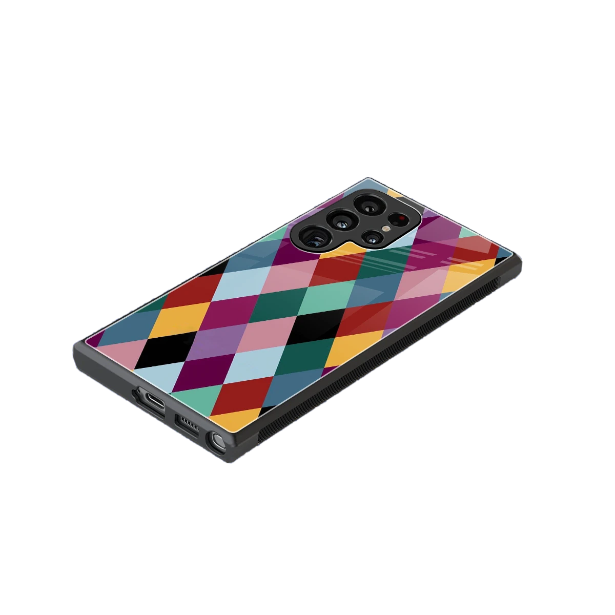Diamond Palette stylish phone case for samsung galaxy s24 ultra | glossy glass and slim fit