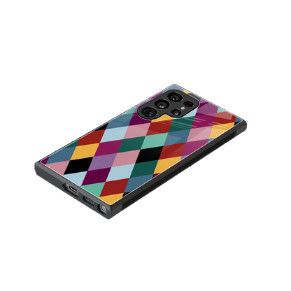 Diamond Palette stylish phone case for samsung galaxy s24 ultra | glossy glass and slim fit