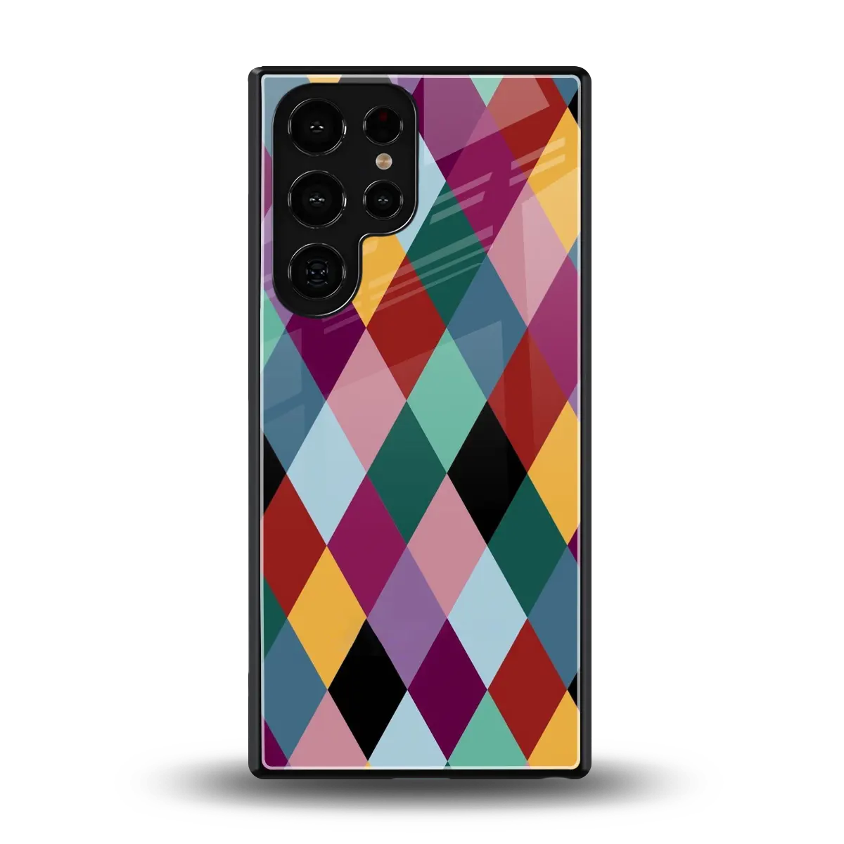 Diamond Palette back phone cover | glass case for samsung galaxy s25 ultra