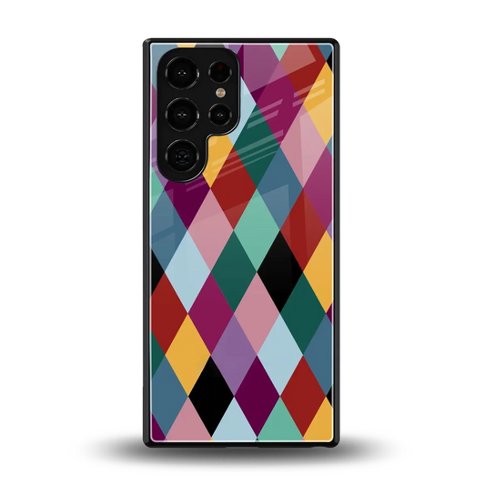 Diamond Palette back phone cover | glass case for samsung galaxy s25 ultra