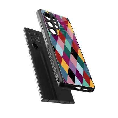 Diamond Palette sleek samsung galaxy s25 ultra cover with tempered glass back and TPU edges