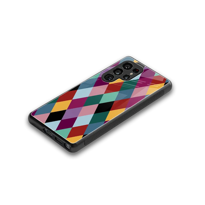 Diamond Palette stylish phone case for samsung galaxy s25 ultra | glossy glass and slim fit