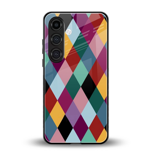 Diamond Palette back phone cover | glass case for samsung galaxy s24 plus