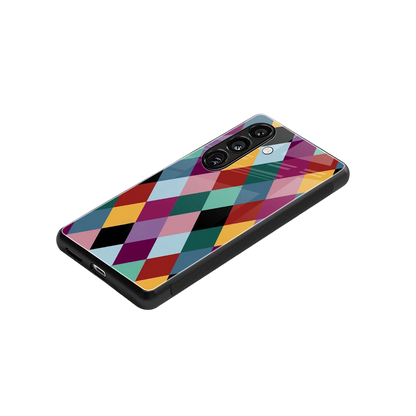 Diamond Palette stylish phone case for samsung galaxy s24 plus | glossy glass and slim fit