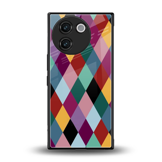 Diamond Palette back phone cover | glass case for vivo v30e