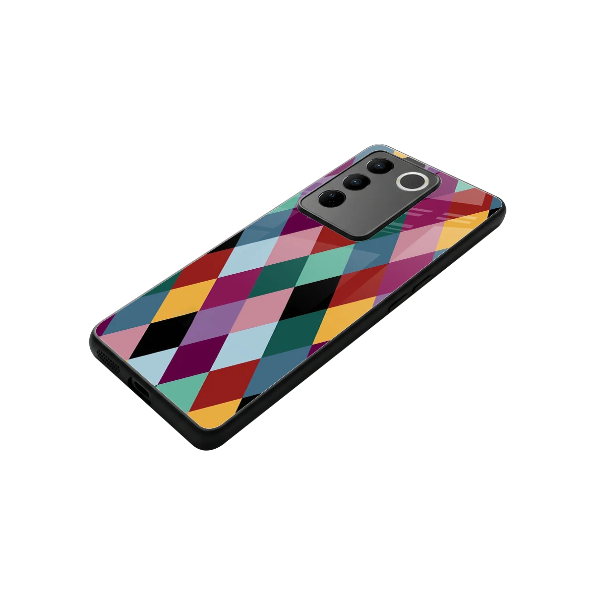 Diamond Palette stylish phone case for vivo v27 5g | glossy glass and slim fit