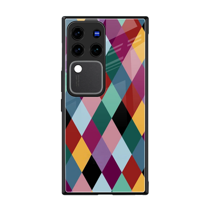 Diamond Palette back phone cover | glass case forvivo v30 pro