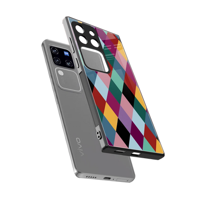 Diamond Palette sleekvivo v30 pro cover with tempered glass back and TPU edges