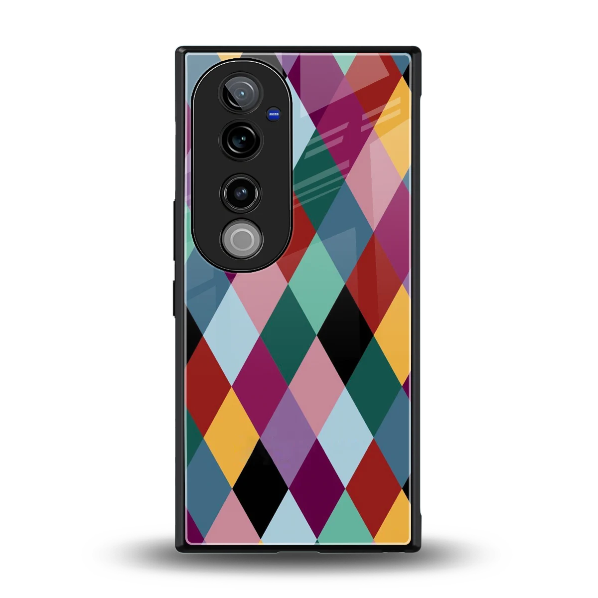 Diamond Palette back phone cover | glass case for vivo v40 pro