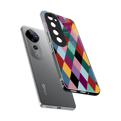 Diamond Palette sleek vivo v40 pro cover with tempered glass back and TPU edges