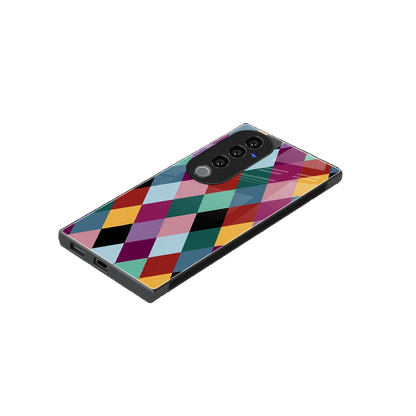 Diamond Palette stylish phone case for vivo v40 pro | glossy glass and slim fit