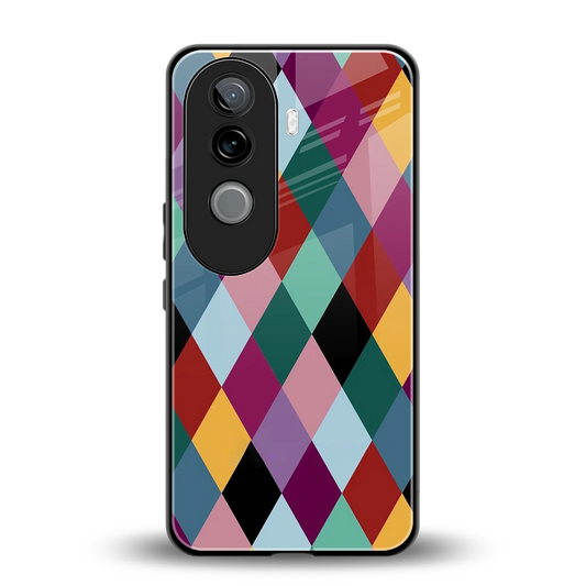 Diamond Palette back phone cover | glass case for vivo v40e