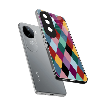 Diamond Palette sleek vivo v40e cover with tempered glass back and TPU edges