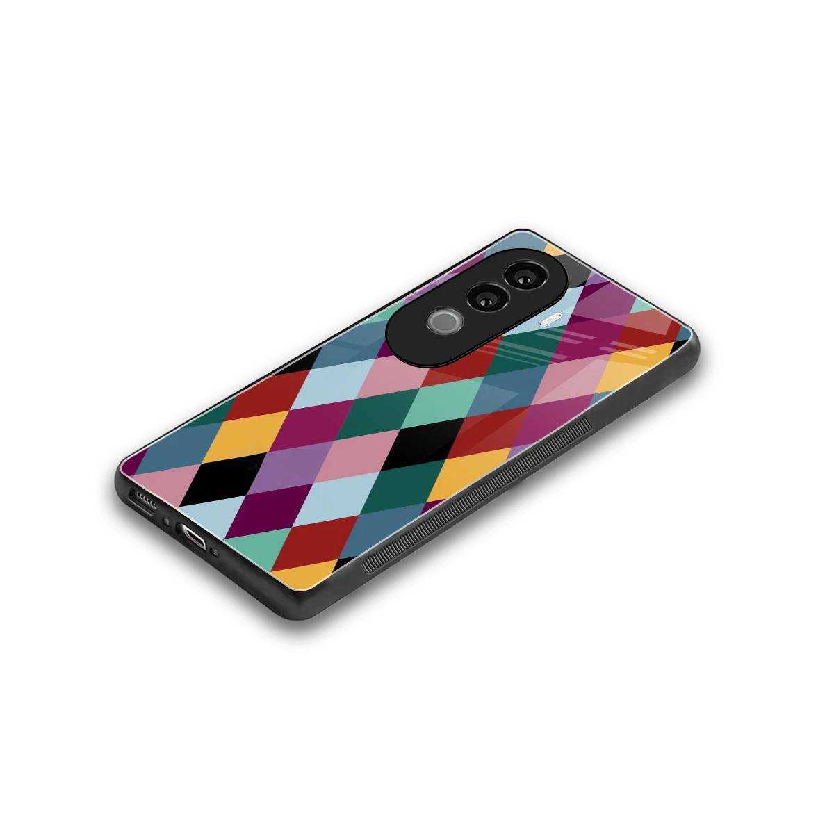 Diamond Palette stylish phone case for vivo v40e | glossy glass and slim fit