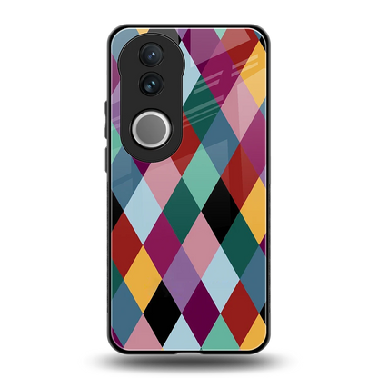 Diamond Palette back phone cover | glass case for vivo v50