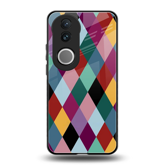 Diamond Palette back phone cover | glass case for vivo v50