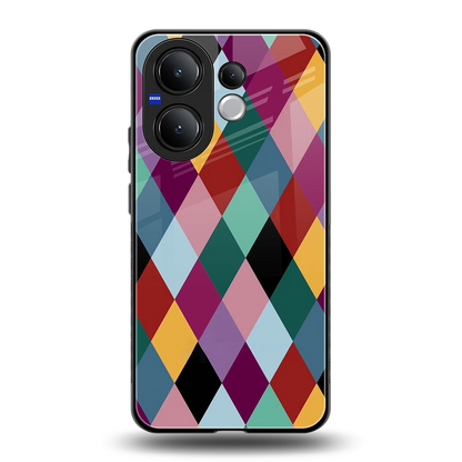 Diamond Palette back phone cover | glass case for vivo v60