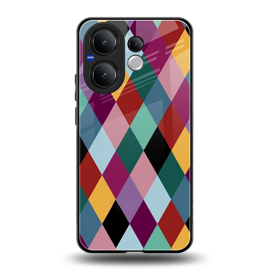 Diamond Palette back phone cover | glass case for vivo v60