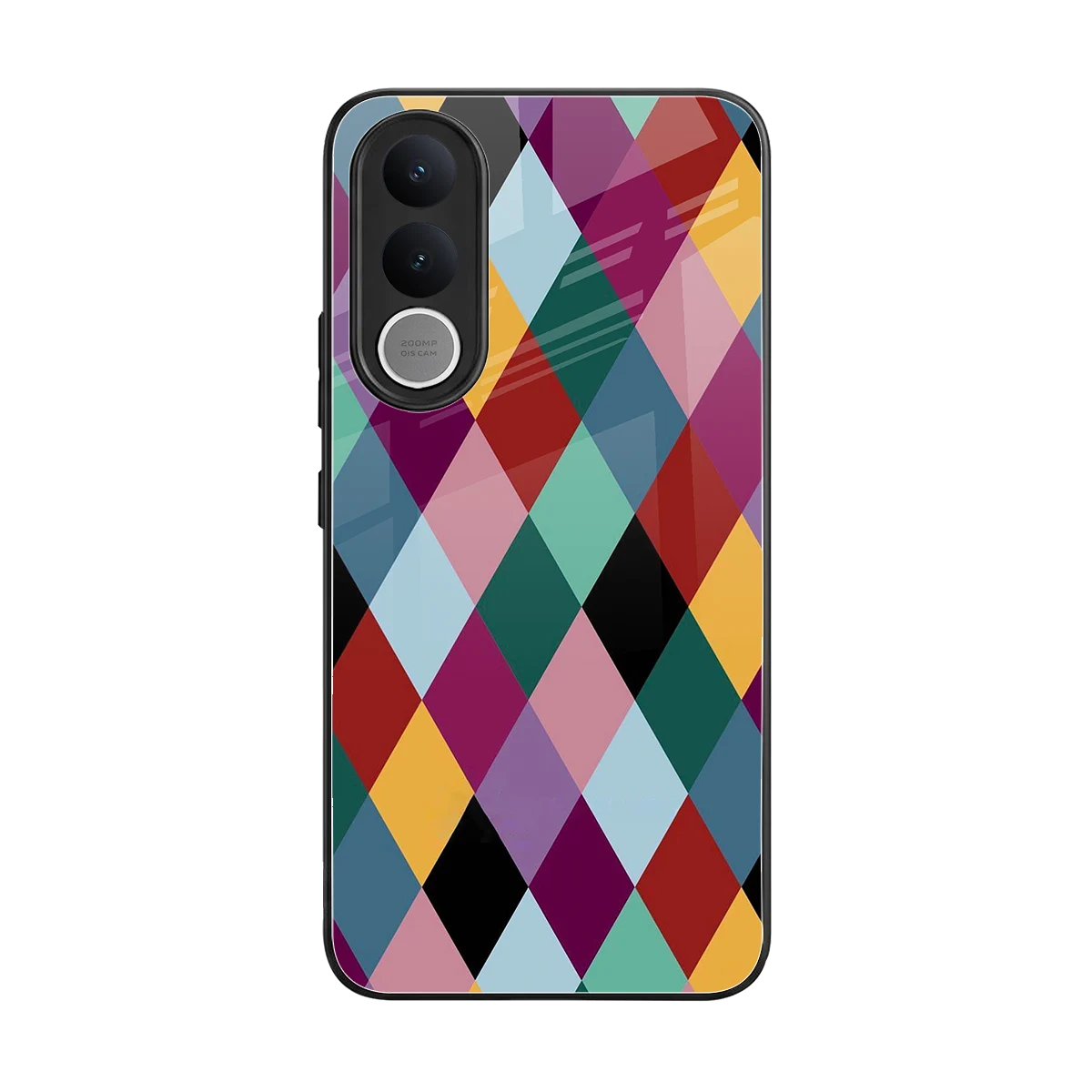 Diamond Palette back phone cover | glass case for vivo v70 fe