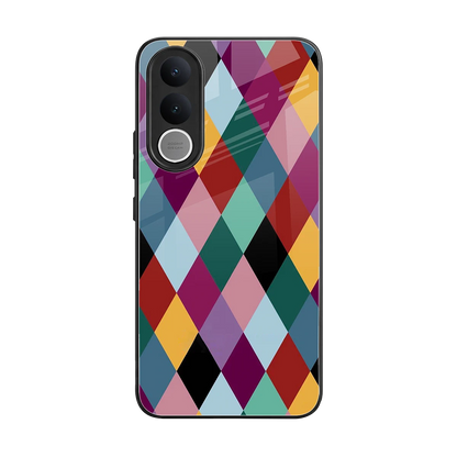 Diamond Palette back phone cover | glass case for vivo v70 fe