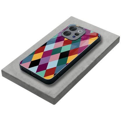 Diamond Palette stylish phone case for vivo v70 | glossy glass and slim fit