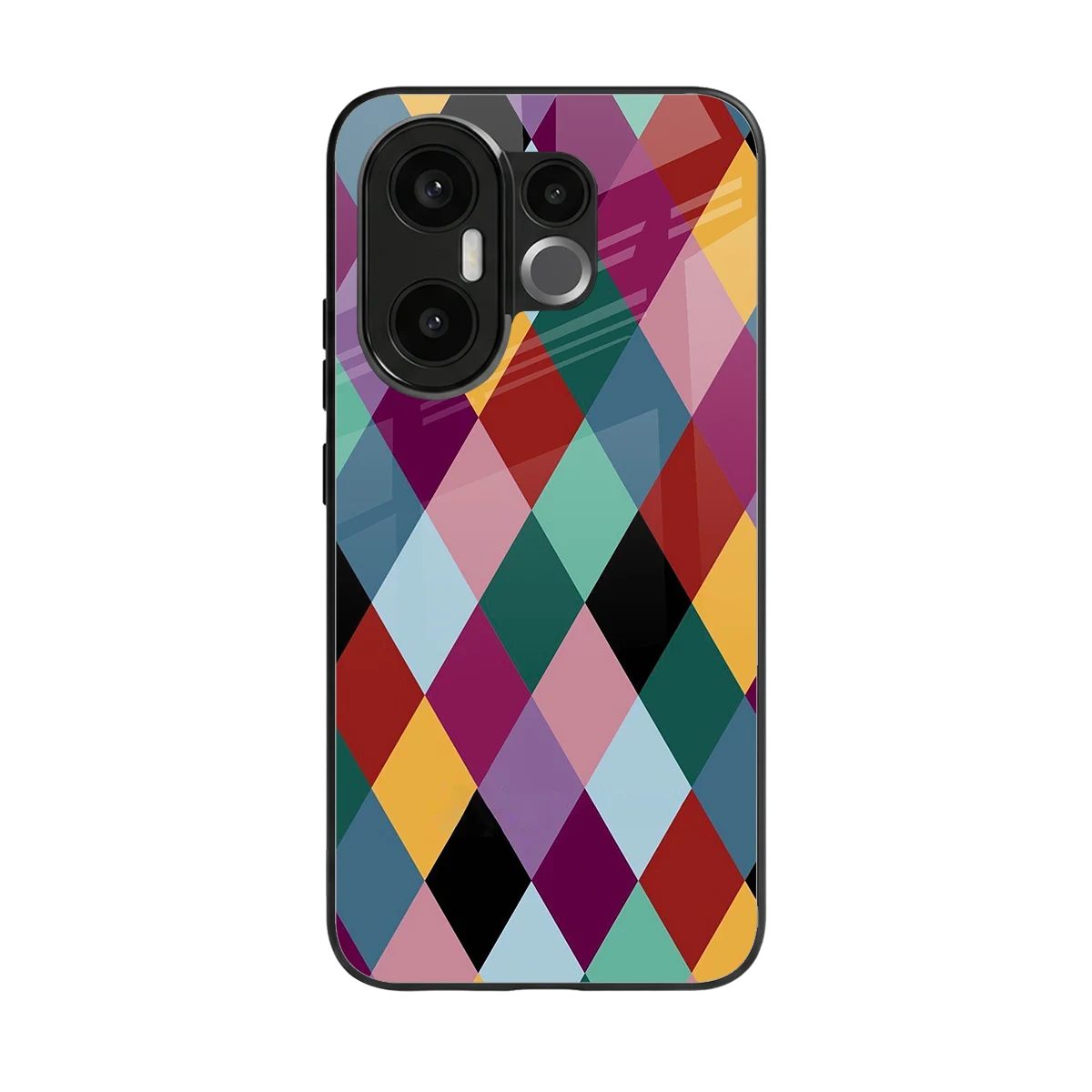 Diamond Palette back phone cover | glass case for vivo x200 fe