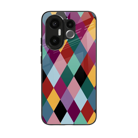 Diamond Palette back phone cover | glass case for vivo x200 fe