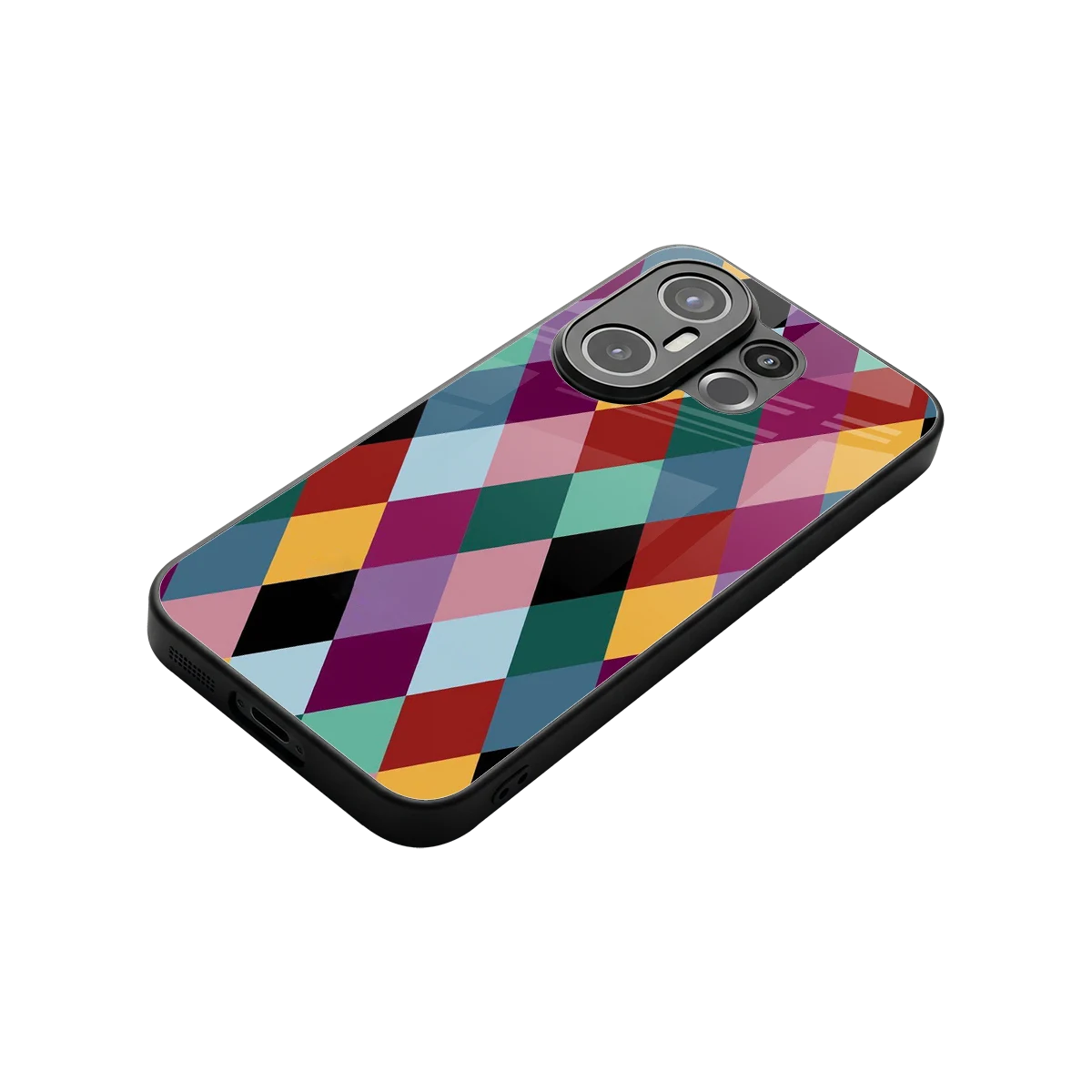 Diamond Palette stylish phone case for vivo x200 fe | glossy glass and slim fit