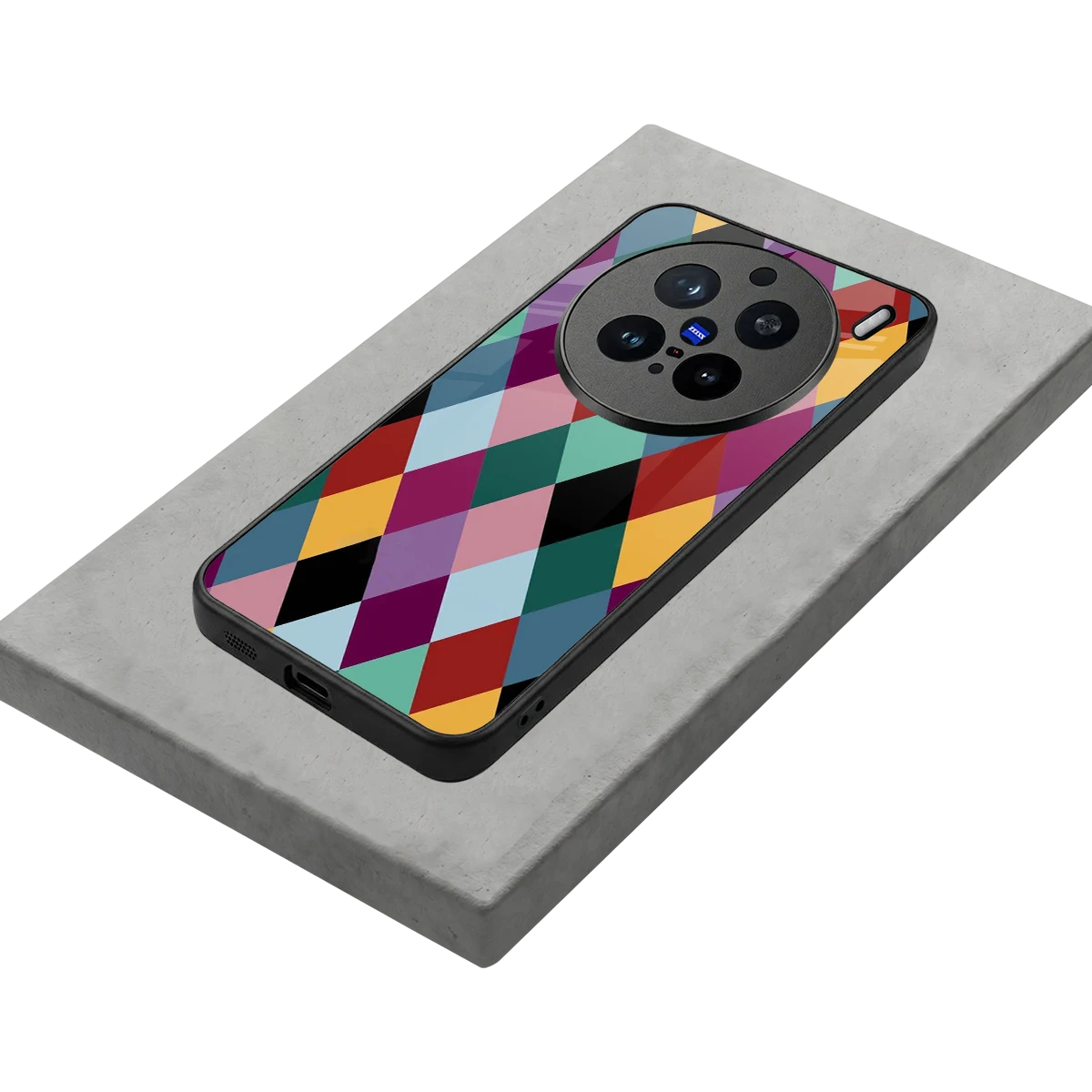 Diamond Palette stylish phone case for vivo x200 pro | glossy glass and slim fit