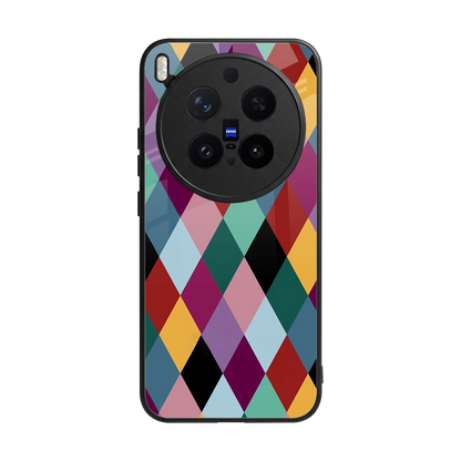Diamond Palette back phone cover | glass case for vivo x300 pro