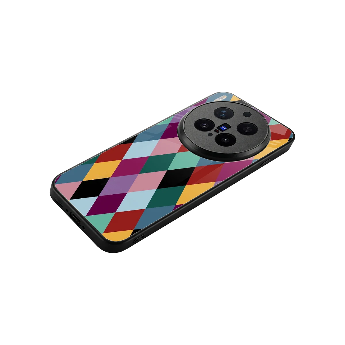 Diamond Palette stylish phone case for vivo x300 pro | glossy glass and slim fit
