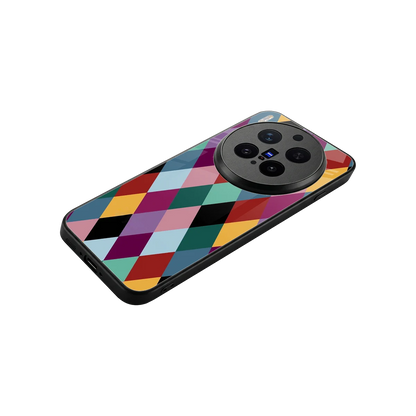 Diamond Palette stylish phone case for vivo x300 pro | glossy glass and slim fit