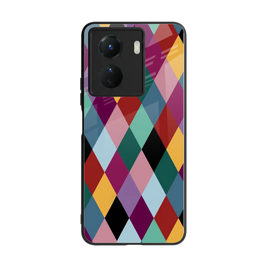 Diamond Palette back phone cover | glass case for vivo y16