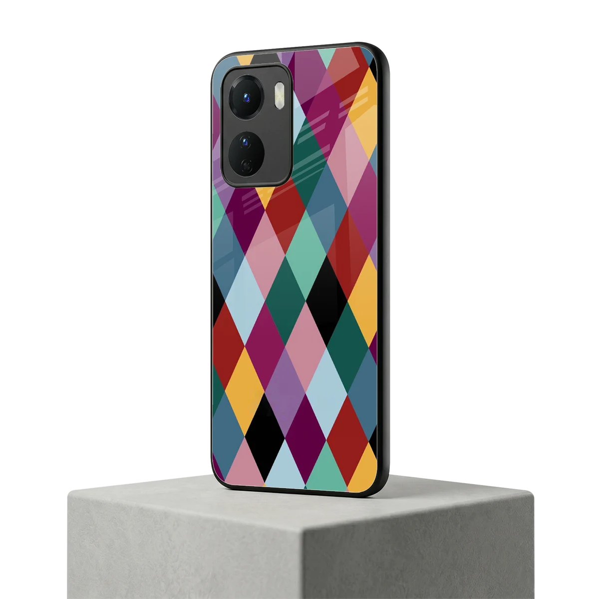 Diamond Palette vivo y16 mobile cover | shockproof glass phone case