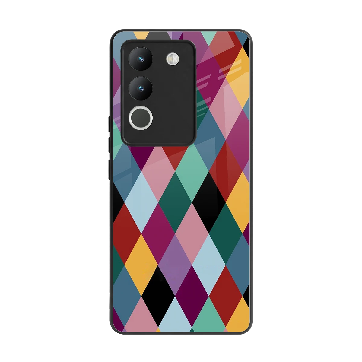 Diamond Palette back phone cover | glass case for vivo y200 5g