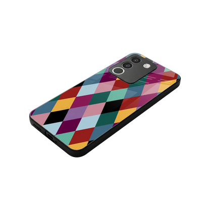 Diamond Palette stylish phone case for vivo y200 5g | glossy glass and slim fit