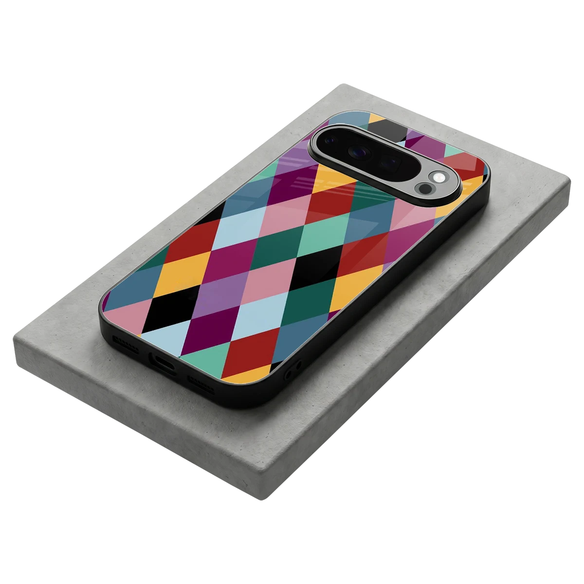 Diamond Palette stylish phone case for google pixel 10 pro | glossy glass and slim fit