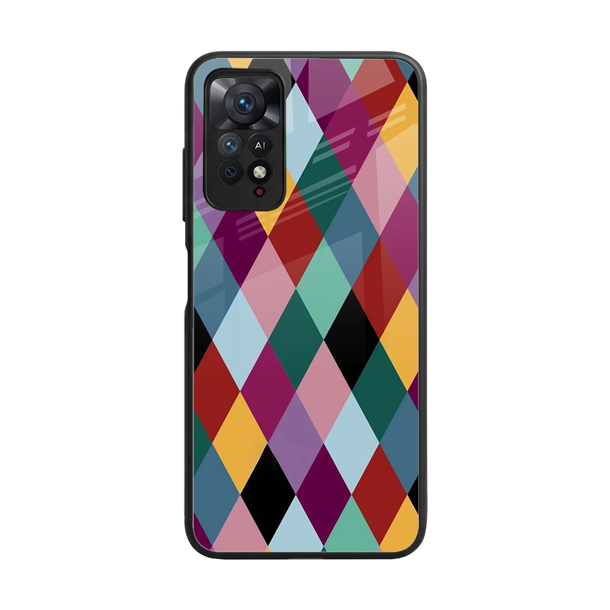 Diamond Palette back phone cover | glass case for redmi note 11 pro