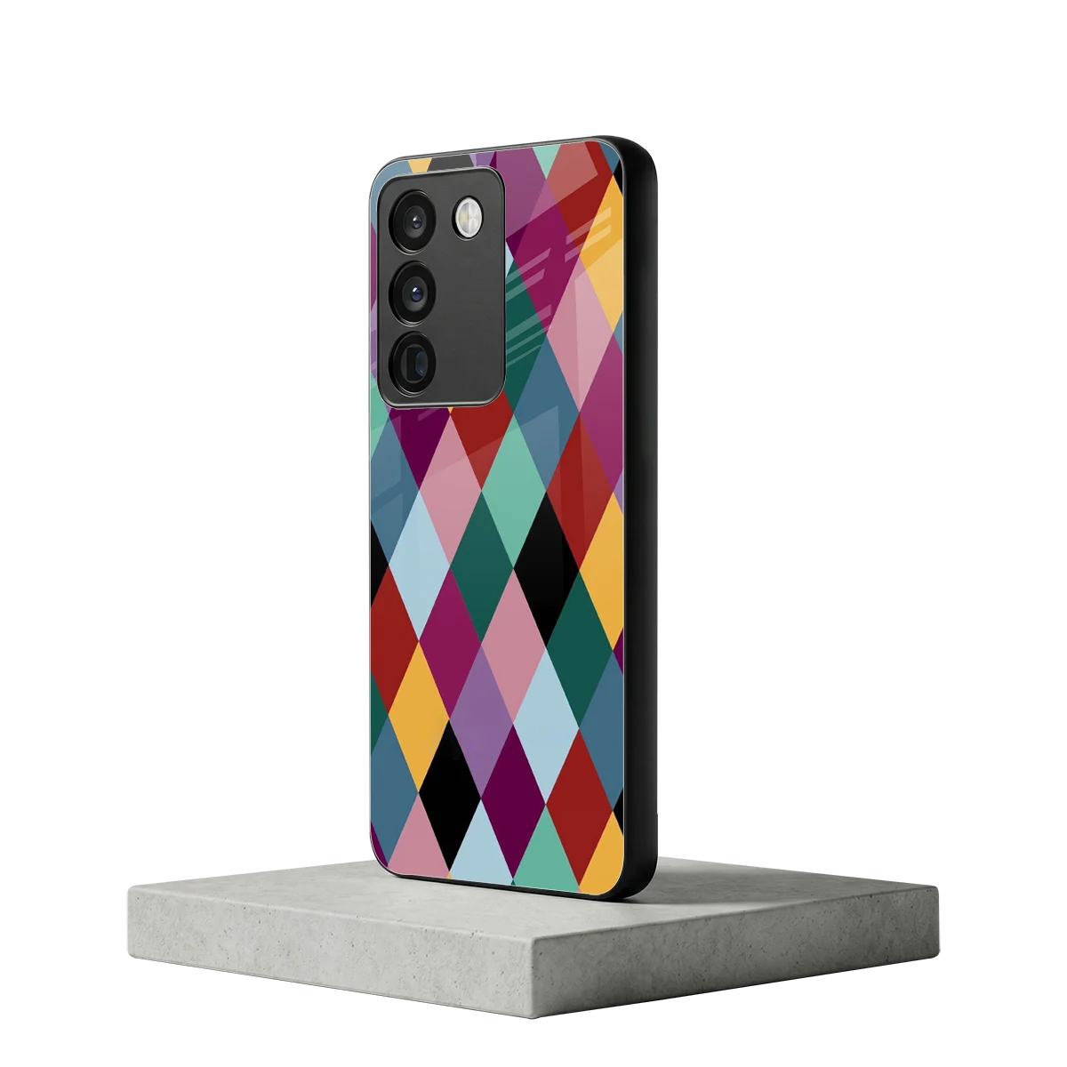 Diamond Palette vivo y200 5g mobile cover | shockproof glass phone case